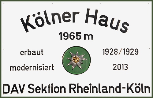 Httenschild des Klner Hauses