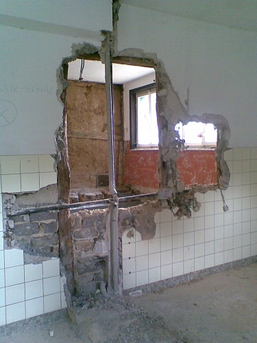 30.07.2010: Der Durchbruch aus Sicht der alten Auen-WC