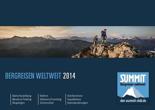 DAV Summit Club-Katalog 2014 © Deutscher Alpenverein Sektion Rheinland-Köln