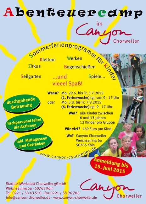 Abenteuercamp in den Sommerferien