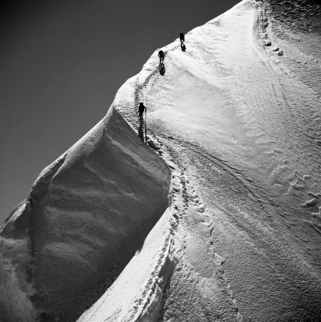 J%EF%BF%BD%EF%BF%BDrgen Winkler. Biancograt, Piz Bernina, 1969