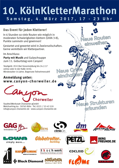 10. K%EF%BF%BDlnKletterMarathon im Canyon Chorweiler