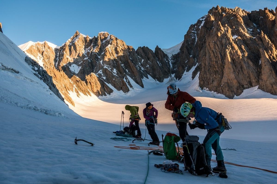 Sichtungscamp Expedkader Frauen in Chamonix / Foto: DAV