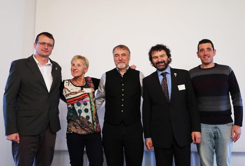 Das Pr%C3%A4sidium der EUMA: Bojan Rotovnik, Dr. Ingrid Hayek, Roland Stierle, Jan Bloudek, Juan Jes%C3%BAs Ibanez Mart%C3%ADn