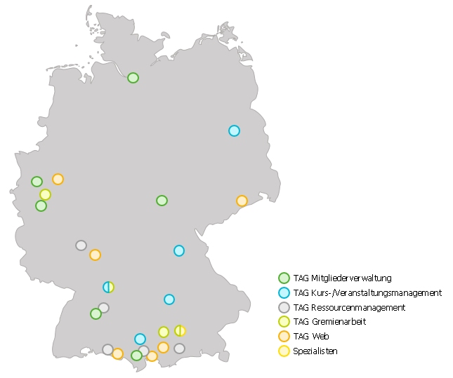 R%EF%BF%BD%EF%BF%BDumliche Verteilung der Mitglieder der TAG