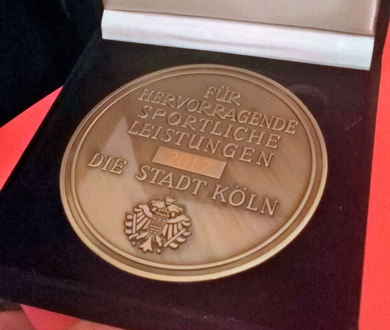 Klsche Sportnacht 2018 - Bronzene Sportplakette der Stadt Kln