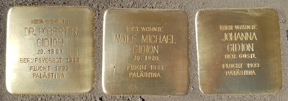Stolpersteine f%EF%BF%BD%EF%BF%BDr die Familie von Dr. Robert R. Gidion