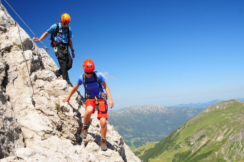 Unterwegs auf dem Mindelheimer Klettersteig