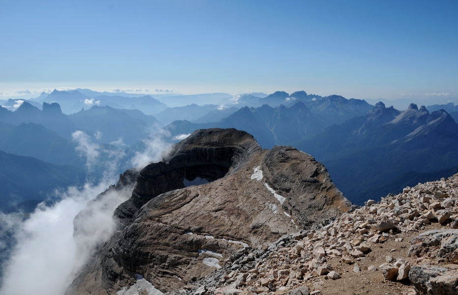 Tourentipp: Monte Pelmo - Blick auf den S%EF%BF%BDdgrat - Foto Kalle Kubatschka