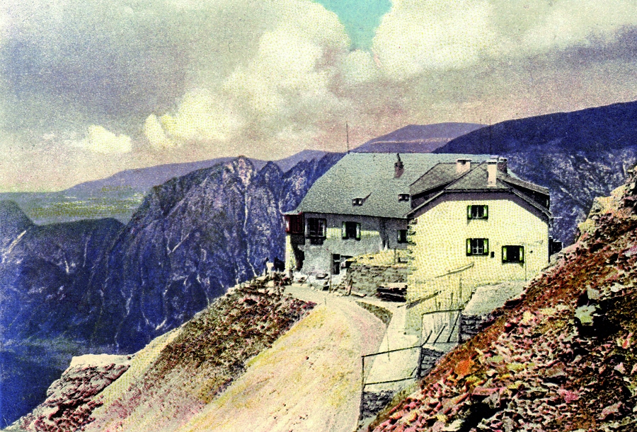 K%EF%BF%BD%EF%BF%BDlner H%EF%BF%BD%EF%BF%BDtte im Rosengarten mit Schlafhaus - 1913
