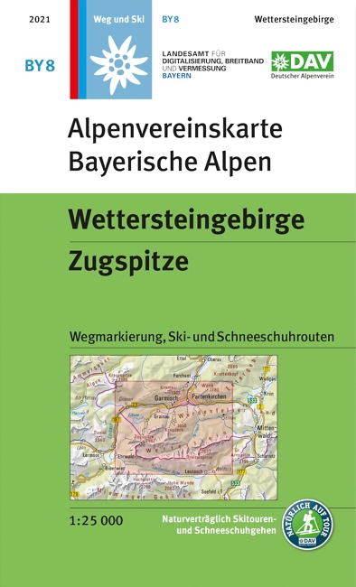 Alpenvereinskarte BY8 - Wettersteingebirge - Zugspitze