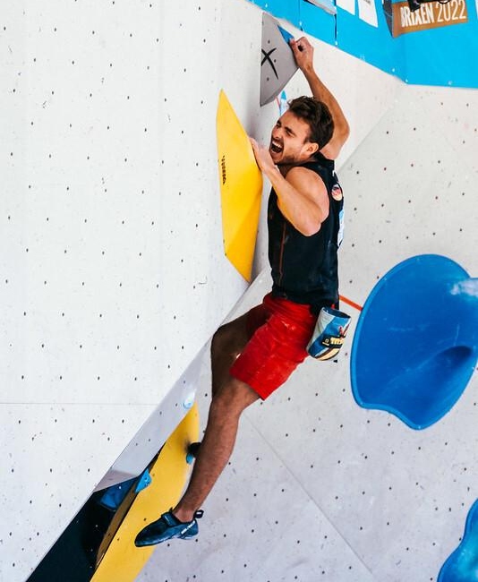 Yannick Floh%EF%BF%BD im Halbfinale; Foto: Lena Drapella/IFSC