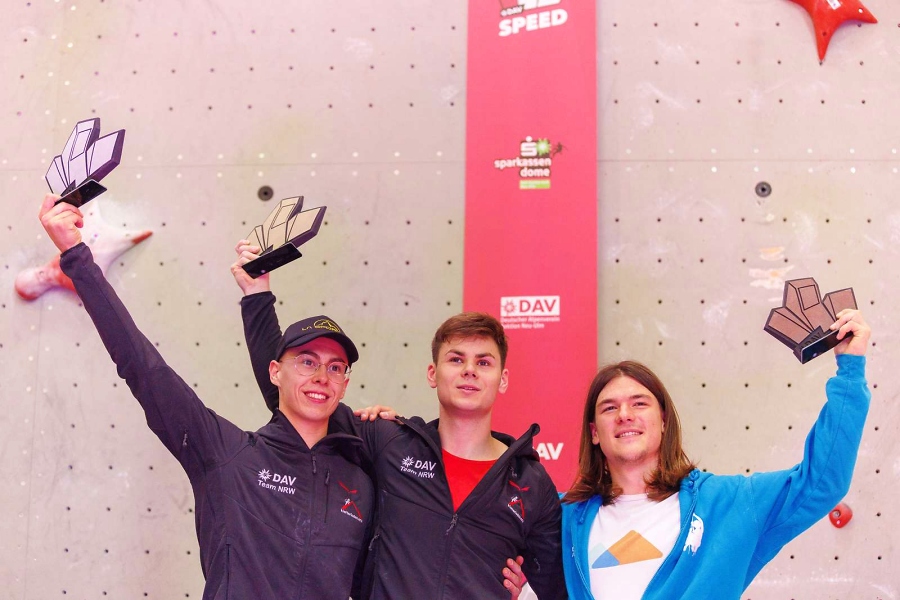DM Speed: Sebastian Lucke, Linus Bader und Dorian Zedler - Foto: Marco Kost/DAV
