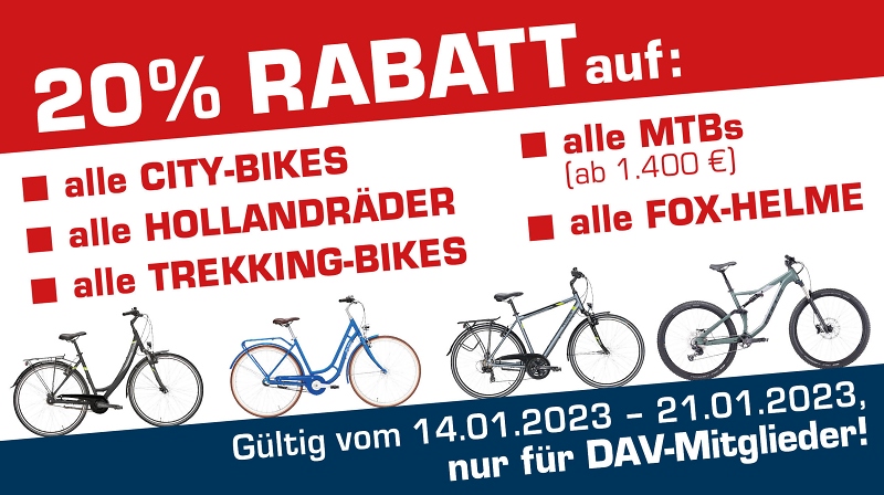 Radmarkt Schumacher: Rabatt-Aktion vom 14. - 21.01.2023