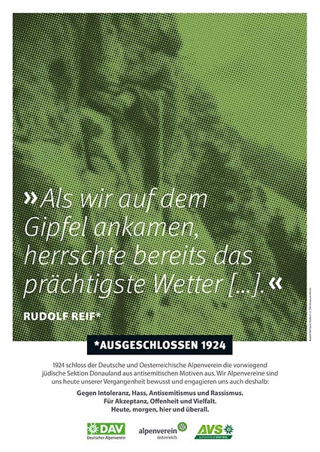Sektion Donauland: Ausgeschlossen 1924 / Plakat: AVS, DAV, OeAV