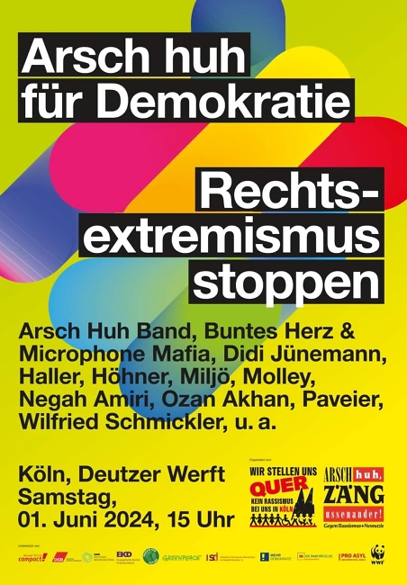 Demo von K%C3%B6ln stellt sich quer und Arsch huh am 1. Juni 2024
