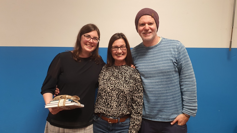 1. gletscherspalten slam - Die drei Gewinner*innen / Foto: Kalle Kubatschka