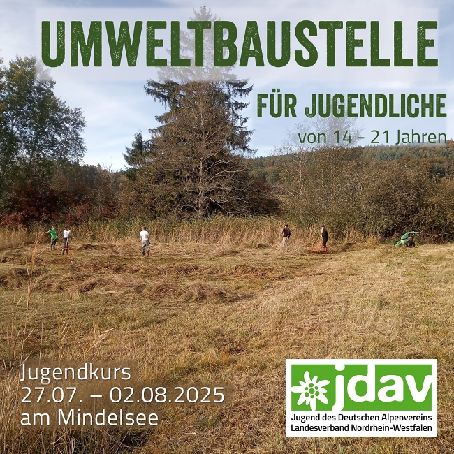 Jugendkurse jdav-nrw.de: Umweltbaustelle Mindelsee