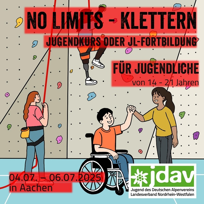 Jugendkurse jdav-nrw.de: Inklusion - Klettern