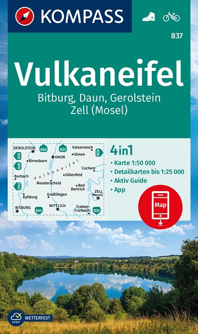 Wanderkarte Vulkaneifel 837 / Kompass