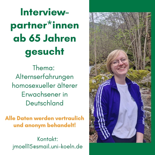 Interviewpartner*innen ab 65 Jahren gesucht