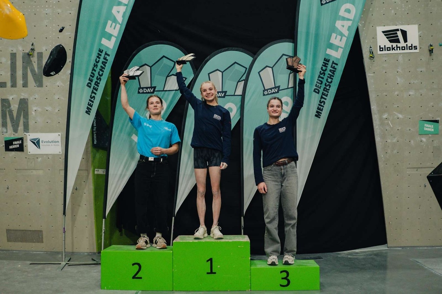 Deutsche Meisterschaft Lead: Podium der Damen / Foto: DAV/Pavlo Vekl