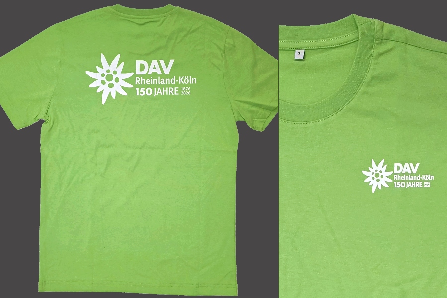 Das Jubil%C3%A4ums-T-Shirt mit Bedruckung auf R%C3%BCck- und Vorderseite