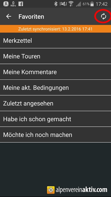 App synchronisieren