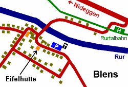 Dorfplan Heimbach-Blens © Deutscher Alpenverein - Sektion Rheinland-Köln - Kölner Alpenverein