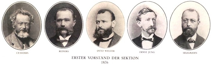 Der erste Vorstand: Custodis, Reiners, Welter, Jung, Seligmann