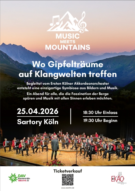 Plakat zu Music meets Mountains / Grafik: Vanessa Przibilla