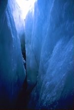 Im Inneren einer Gletscherspalte © Deutscher Alpenverein - Sektion Rheinland-Köln - Kölner Alpenverein